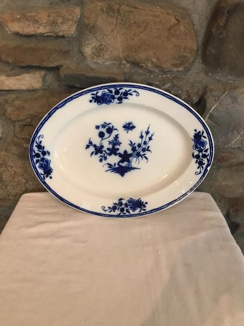 Très beau plat ovale en porcelaine de Tournai., Antiquités & Art, Antiquités | Porcelaine, Enlèvement ou Envoi