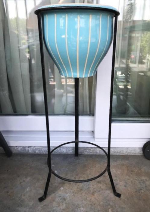 Bloempot in een standaard, Tuin en Terras, Bloempotten, Binnen, Ophalen of Verzenden