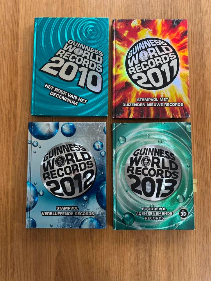 Guinness World Records 2010 2011 2012 2013 4 boeken, Boeken, Wetenschap, Gelezen, Overige wetenschappen, Ophalen of Verzenden