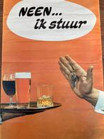 Vintage Affiche anti alcohol via secura, Verzamelen, Posters, Ophalen of Verzenden