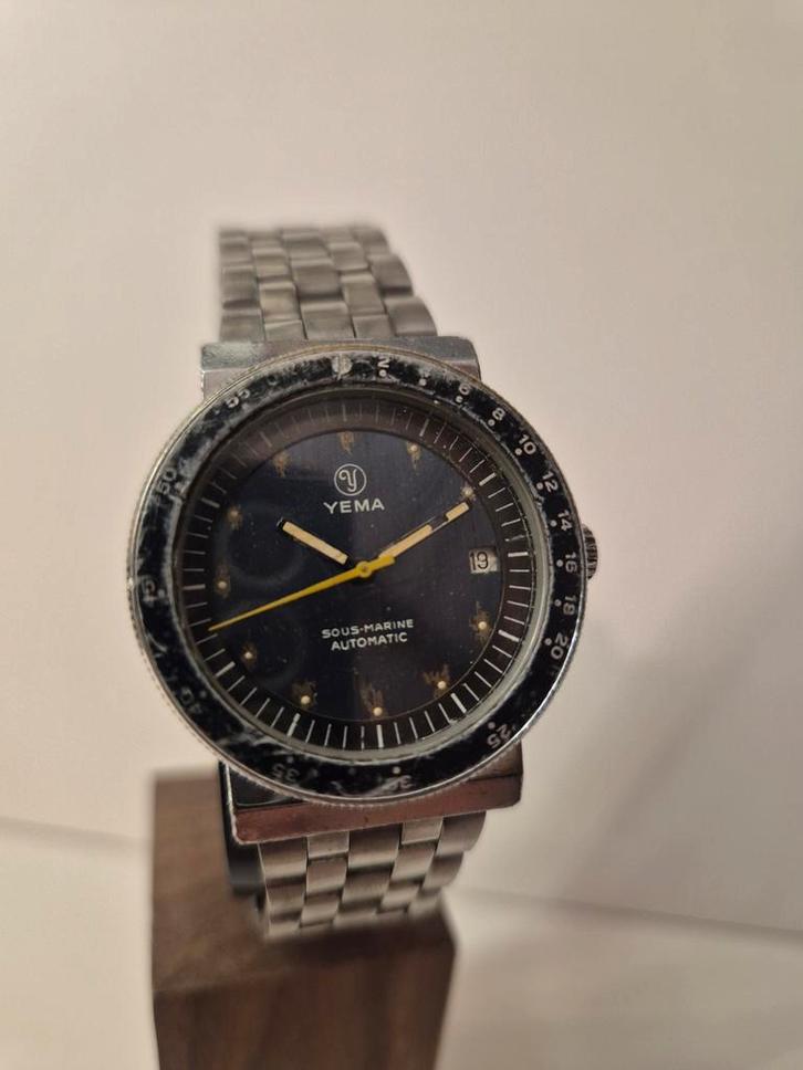 Montre Yema sous marine automatique, Handtassen en Accessoires, Horloges | Heren, Zo goed als nieuw, Ophalen of Verzenden