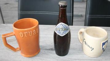 orval et chimay plus une ancienne bouteille d'orval