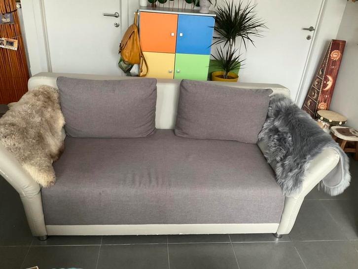 Zetel/slaapbank, Maison & Meubles, Canapés | Sofas & Chaises Longues, Utilisé, Trois personnes, Cuir, Enlèvement