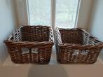 2 mooie stevige gevlochten mandjes (24x29x14 cm), Osier, Comme neuf, Enlèvement, Panier