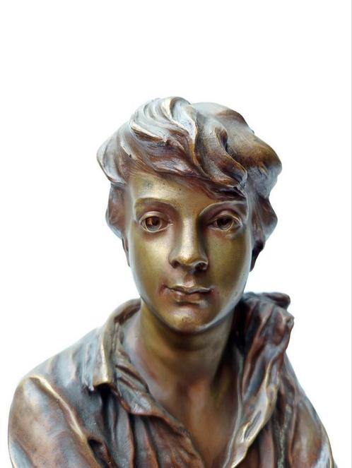 Columbus / De jonge zeeman - Jules Weyns - BE- bronzen beeld, Antiek en Kunst, Kunst | Beelden en Houtsnijwerken, Ophalen