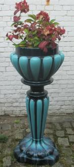 art deco Clement Massier bloemenpot met staander, Antiek en Kunst, Ophalen
