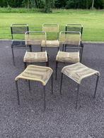 chaises terrasse année 70 modèle spaghetti scoubidou vintage, Cinq, Six Chaises ou plus, Enlèvement ou Envoi, Métal