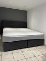 Boxsprings met tweepersoonsbed., Huis en Inrichting, Slaapkamer | Boxsprings, Ophalen, Boxsprings foncé, Tweepersoons, Zo goed als nieuw