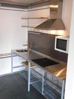 Volledige KEUKEN in INOX + dampkap & inductie & oven, Doe-het-zelf en Bouw, Steigers, Ophalen, Zo goed als nieuw