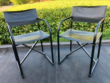Paar zwarte "Regisseur stoelen" beschikbaar voor biedingen
