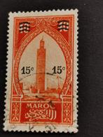 Marokko 1930 - Katoubia Moskee in Marrakech - OPDRUK, Ophalen of Verzenden, Marokko, Gestempeld