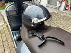 Helm Vespa granturismo 55/56 S grijs / bruin leder, Motoren, Dames, Jethelm, Nieuw zonder kaartje, S