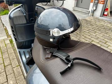 Helm Vespa granturismo 55/56 S grijs / bruin leder beschikbaar voor biedingen