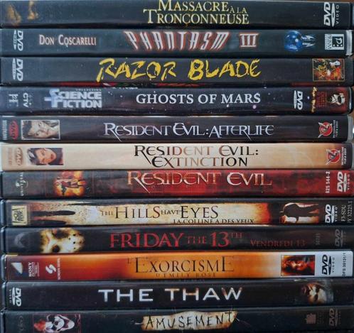 Horrorfilms op dvd - 1,50€, Cd's en Dvd's, Dvd's | Horror, Gebruikt, Vampiers of Zombies, Vanaf 16 jaar, Ophalen of Verzenden