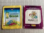 2 gesloten zakjes panini stickers Wk Brasil 2014 Euro 2012, Ophalen of Verzenden