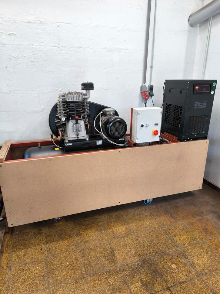 Compresseur 400V 500L 10CV + sécheur, Doe-het-zelf en Bouw, Compressors, Zo goed als nieuw, Ophalen
