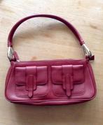 Vintage bordeauxrode leren handtas, Ophalen of Verzenden, Nieuw, Handtas