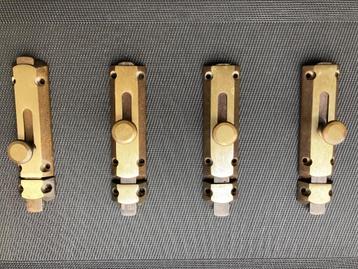 4 LOQUETS (VERROUS) LAITON CUIVRÉ beschikbaar voor biedingen