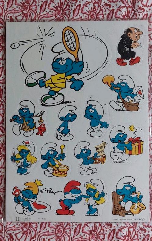Bladstickers Smurfen Hachette Jeunesse 1983, Verzamelen, Stickers, Nieuw, Strip of Tekenfilm