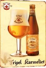Reclamebord vintage Tripel Karmeliet - mancave poolhouse new, Verzamelen, Biermerken, Ophalen of Verzenden, Zo goed als nieuw