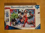 Puzzel Ravensburger 100 stukjes The avengers, Ophalen of Verzenden, Meer dan 50 stukjes, Gebruikt