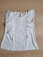 Wit shirt met "kanten" fantasie - maat 140, Ophalen of Verzenden, Gebruikt, Meisje, Shirt of Longsleeve