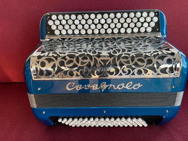 Kleine franse Cavagnolo knopaccordeon . 80 bas .DO1, Muziek en Instrumenten, Accordeons, Gebruikt, Knopaccordeon, 80-bas, Met koffer