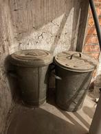 Ijzeren vuilbakken, Huis en Inrichting, Woonaccessoires | Prullenbakken, Ophalen, Gebruikt, Metaal