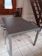 TUINTAFEL en 3 aluminium stoelen, Ophalen, Zo goed als nieuw, Aluminium