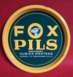 Blikken bier plateau Fox Pils Dubois Mertens oudegem, Ophalen of Verzenden, Gebruikt, Reclamebord