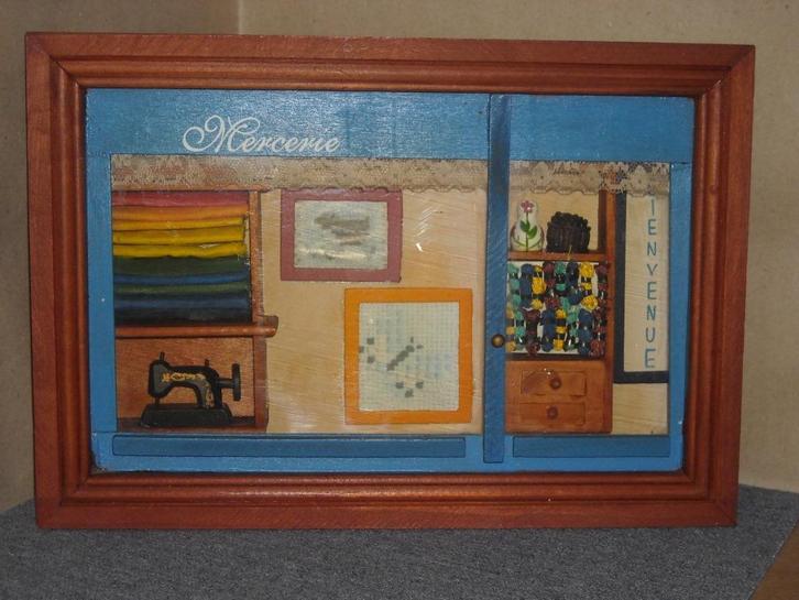 Kijkkastje merceriewinkel, Collections, Maisons de poupées & Accessoires, Utilisé, Enlèvement ou Envoi
