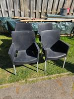 4 tuinstoelen stapelbare voor 20 euro pvc aluminium, Ophalen, Zo goed als nieuw