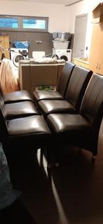 6 eetkamerstoelen voor slechts 75 euro, Huis en Inrichting, Stoelen, Ophalen, Bruin, Leer, Vijf, Zes of meer stoelen