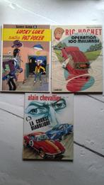 BD LUCKY LUKE, RIC HOCHET, ALAIN CHEVALIER bij het toneelstu, Meerdere stripboeken, Ophalen of Verzenden, Zo goed als nieuw