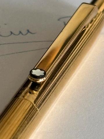 Nieuw Mont Blanc Slimline pen  verguld. beschikbaar voor biedingen