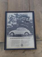 Kader met oude reclame VW kever, Verzamelen, Merken en Reclamevoorwerpen, Ophalen of Verzenden