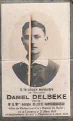 Carte de prière Delbeke, Envoi, Image pieuse