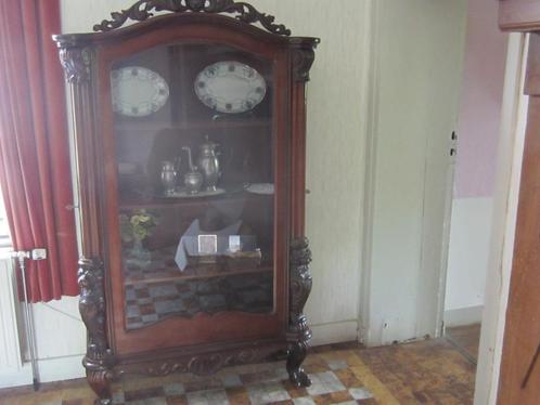 mahoniehouten vitrinekast, Antiek en Kunst, Antiek | Meubels | Kasten, Ophalen
