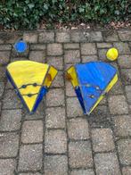 2 Glas in lood muurlampen, Ophalen, Zo goed als nieuw, Glas