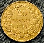 Munt 20 frank voor Leopold I 1865, Ophalen of Verzenden, Goud, Goud