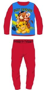 Lion King Fleece Pyjama Rood - Maat 128 - Disney, Kinderen en Baby's, Disney, Nacht- of Onderkleding, Jongen of Meisje, Nieuw