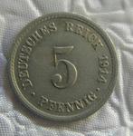 Monnaie munten allemagne 5 pfennig 1914 A aigle, Postzegels en Munten, Munten | Europa | Euromunten, Duitsland, Ophalen of Verzenden