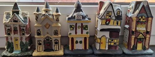 Kersthuisjes 5, Diversen, Kerst, Gebruikt, Ophalen of Verzenden