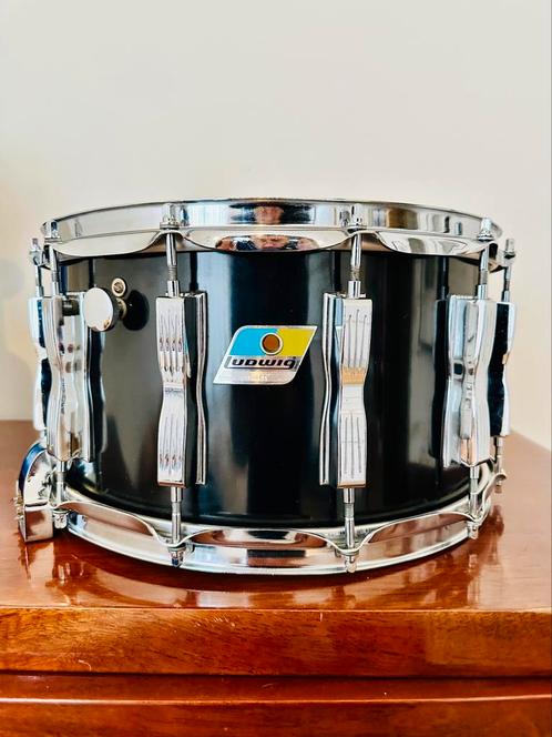 1979 Ludwig Coliseum LC664 snare (Badge Blue/Olive) 14x8, Muziek en Instrumenten, Drumstellen en Slagwerk, Zo goed als nieuw, Ludwig