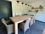 6 x Rotanstoel met lage tafel, Huis en Inrichting, Stoelen, Ophalen, Gebruikt, Riet of Rotan, Landelijk