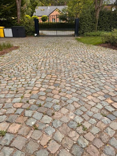 120 vierkante meter aan Kasseien oprit te koop, Tuin en Terras, Tegels en Klinkers, Gebruikt, Klinkers, Natuursteen, Ophalen