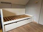 Wit Bed met onderbed  90 x 200, Huis en Inrichting, Slaapkamer | Bedden, 90 cm, Modern, Gebruikt, Eenpersoons