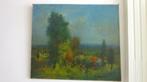 PAUL MATHIEU - HST 1928 - Paysage de Campine - Le Sillon -, Antiek en Kunst, Kunst | Schilderijen | Modern, Ophalen of Verzenden