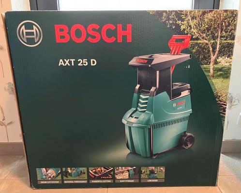 Nieuwe fluisterhakselaar Bosch AXT 25 D, Tuin en Terras, Hakselaars, Nieuw, Elektrisch, Met opvangbak, Ophalen
