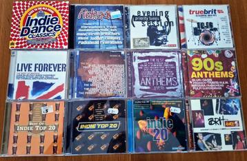 Lot van 20 cd-compilaties INDIE / BRITPOP cd's  beschikbaar voor biedingen
